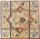 MOSAICO ENMALLADO  36X36 ESTRELLA VERSILIA B (PINTADO A MANO) - NTC